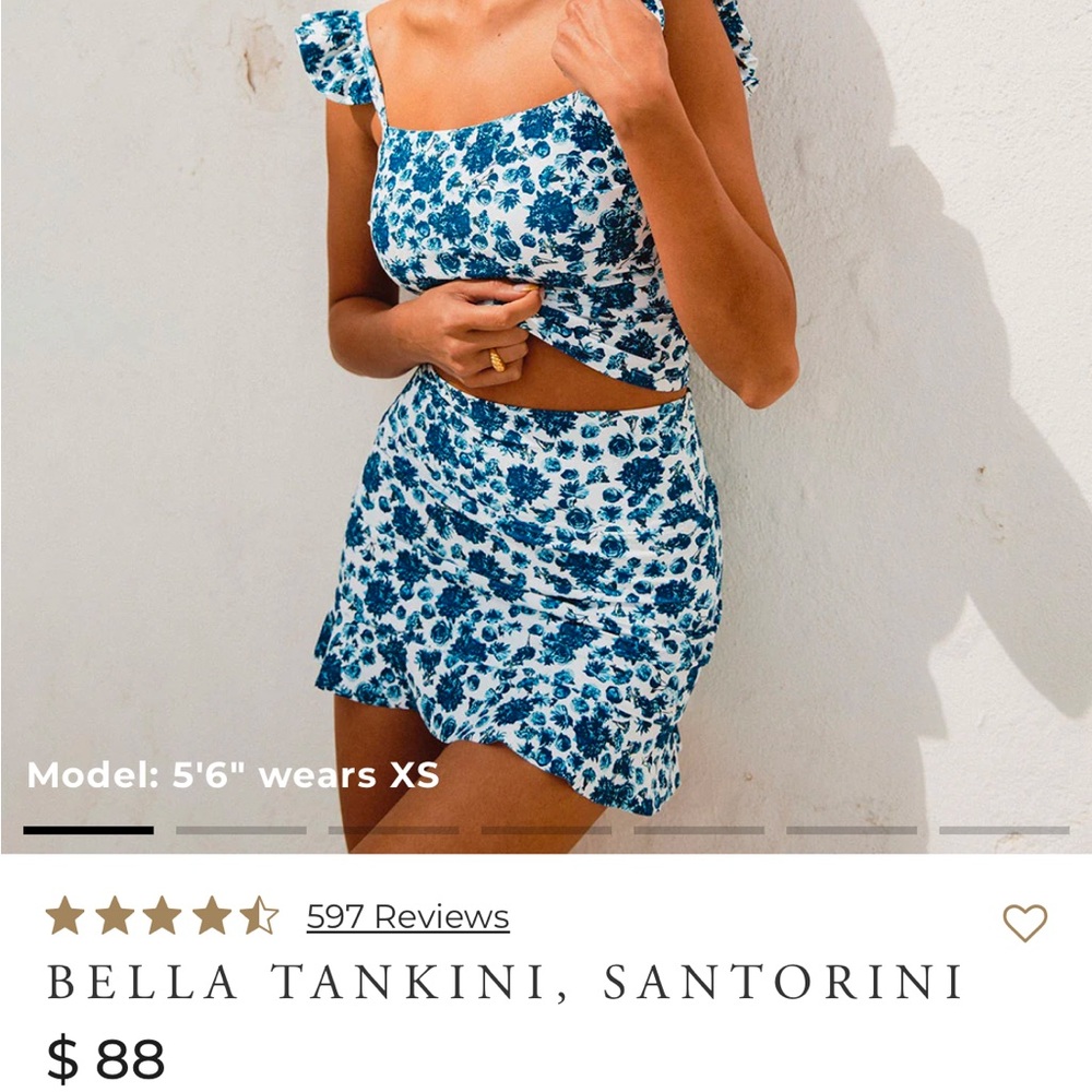 Albion fit swim skirt and tankini